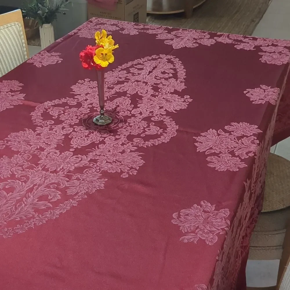Vintage cranberry damask